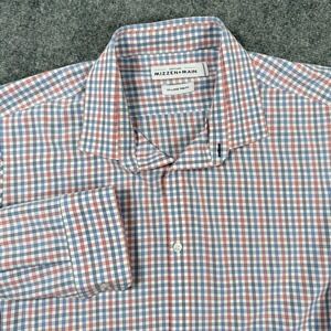Mizzen+Main Red and Blue Checkered Dress Shirt